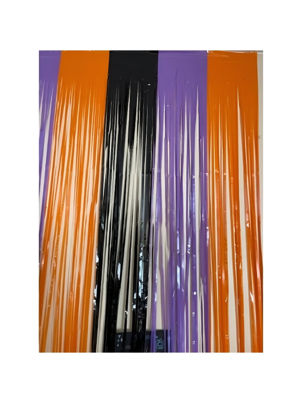 3 Pack Orange Purple Black Photo Booth Props,3.3 X 6.6 ft Halloween Foil